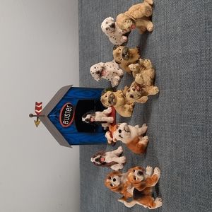 Fairy Gnome Garden Dog House Dogs Figures Set Playtime Fun Indoor Outdoor